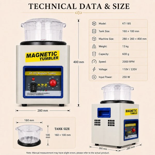 kt-185-magnetic-tumbler-technical-data-size kt-185-magnetic-tumbler-technical-data-size